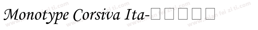 Monotype Corsiva Ita字体转换